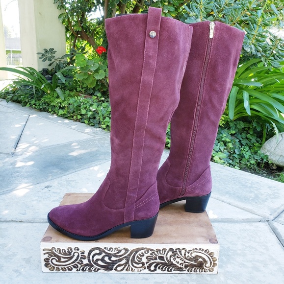 Gorgeous Wine Suede Marc Fisher Boots - Picture 3 of 8